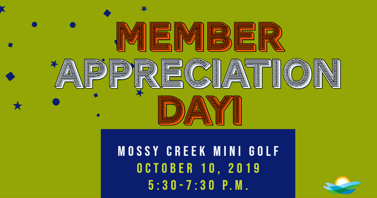 Member Appreciation Day graphic telling you the location, time, and date of the event