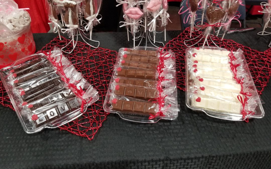 The Chocolate Ladies in Jefferson County, TN, display at the 2020 Chocolate Fest in Knoxville, TN.