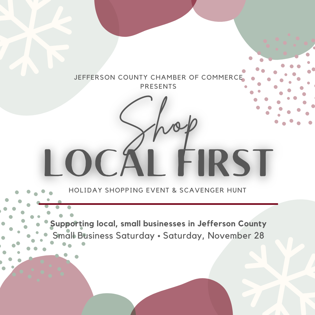 shop local first holiday event event graphic